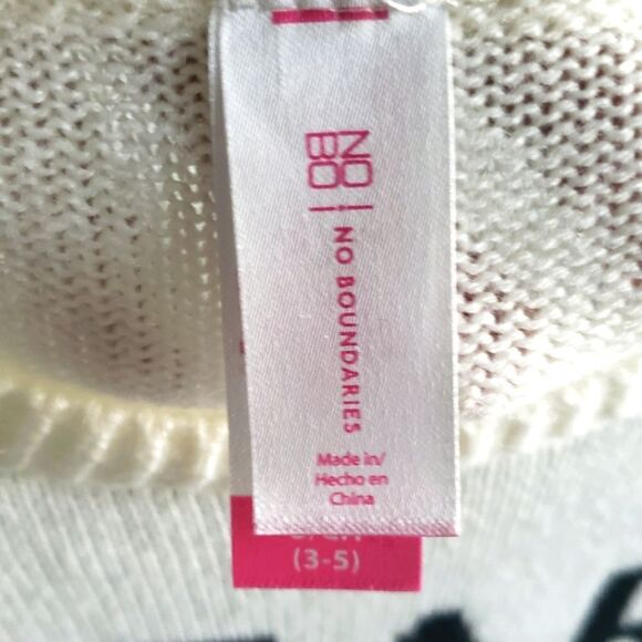 Ugly Christmas Sweater White Dear Santa I Can Explain with Sequins Sz S (3-5) - Picture 3 of 5